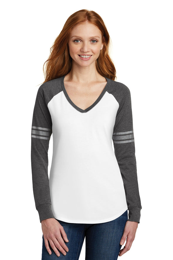 District Women's Game Long Sleeve V-Neck Tee