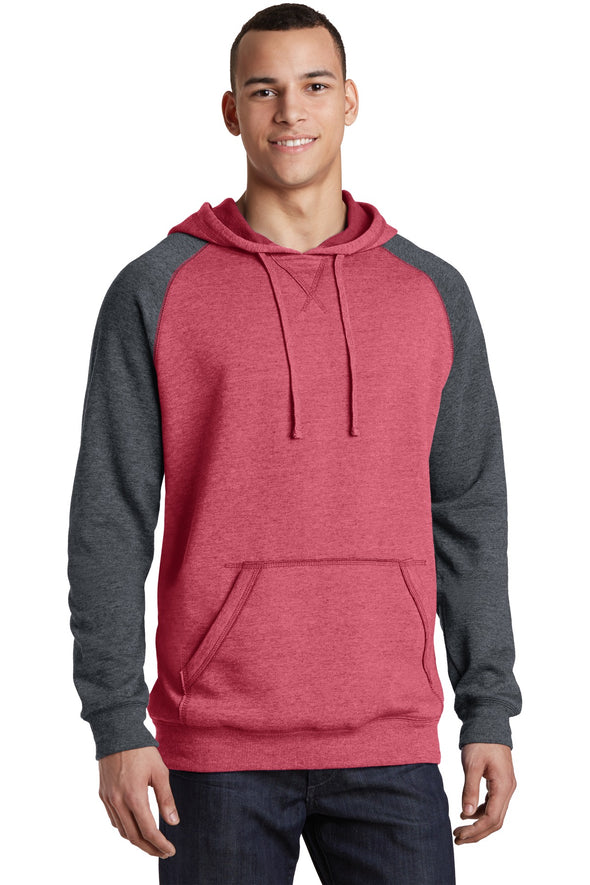 District Young Mens Lightweight Fleece Raglan Hoodie