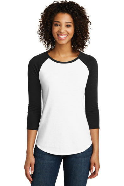 District Women's Fitted Very Important Tee 3/4-Sleeve Raglan
