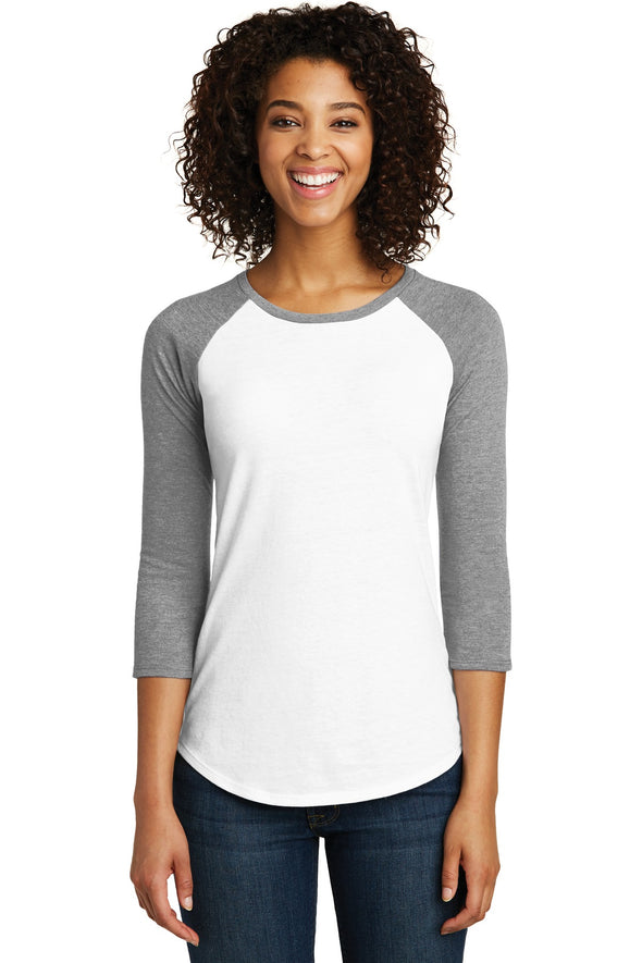 District Women's Fitted Very Important Tee 3/4-Sleeve Raglan