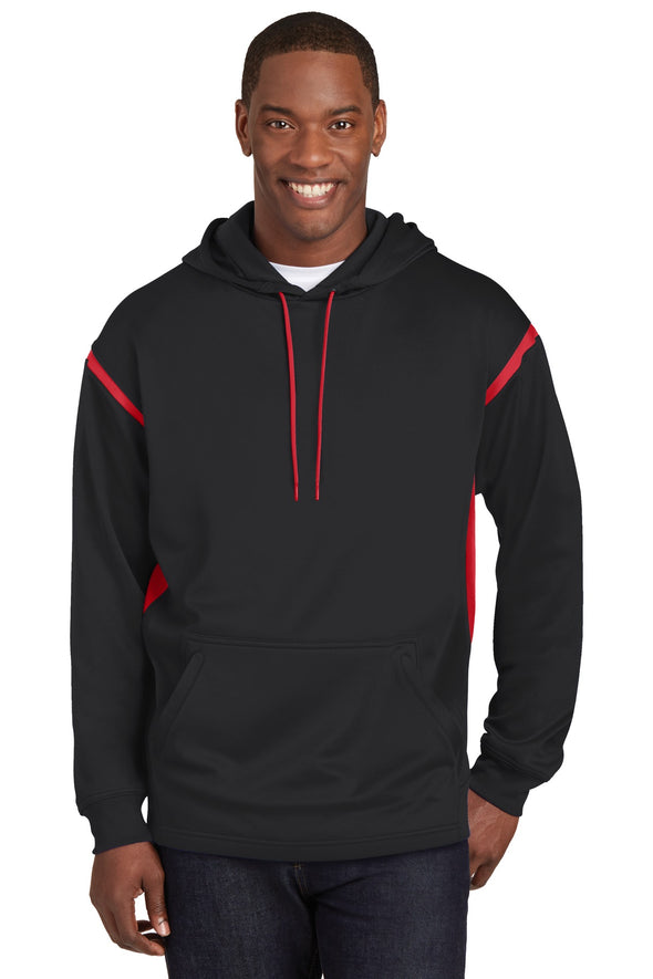 Sport-Tek Tech Fleece Colorblock Hooded Sweatshirt