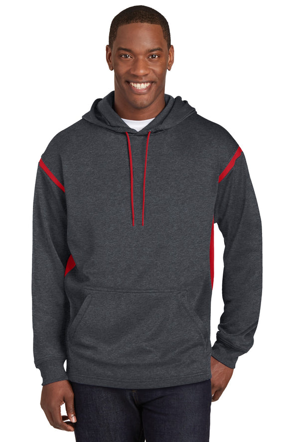 Sport-Tek Tech Fleece Colorblock Hooded Sweatshirt