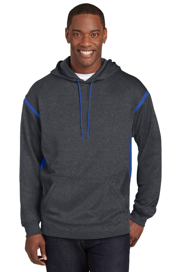 Sport-Tek Tech Fleece Colorblock Hooded Sweatshirt