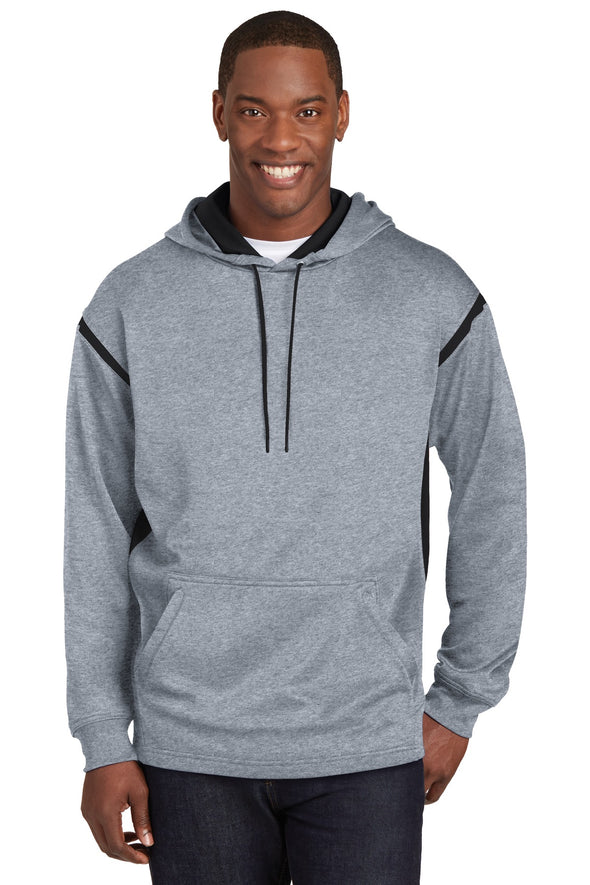 Sport-Tek Tech Fleece Colorblock Hooded Sweatshirt