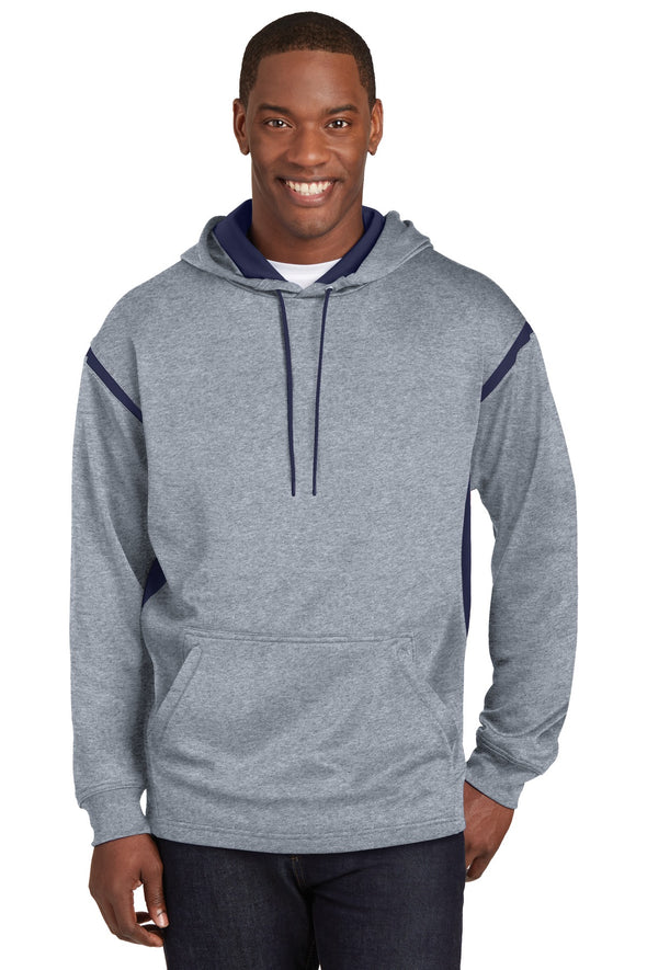 Sport-Tek Tech Fleece Colorblock Hooded Sweatshirt