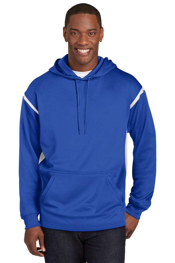 Sport-Tek Tech Fleece Colorblock Hooded Sweatshirt