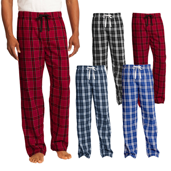 XtraFly Apparel Men's Flannel Plaid Pajamas PJ Basic Casual Sleep Lounge Pants