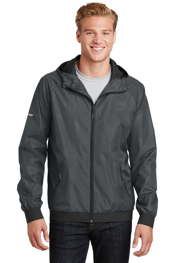 Sport-Tek Embossed Hooded Wind Jacket