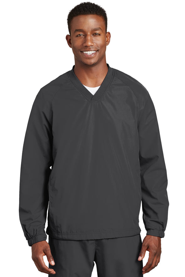 Sport-Tek V-Neck Raglan Wind Shirt