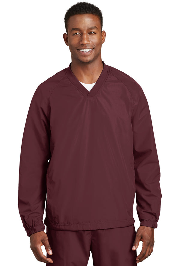Sport-Tek V-Neck Raglan Wind Shirt