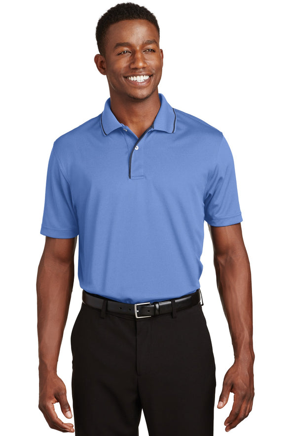 Sport-Tek Dri-Mesh Polo with Tipped Collar and Piping