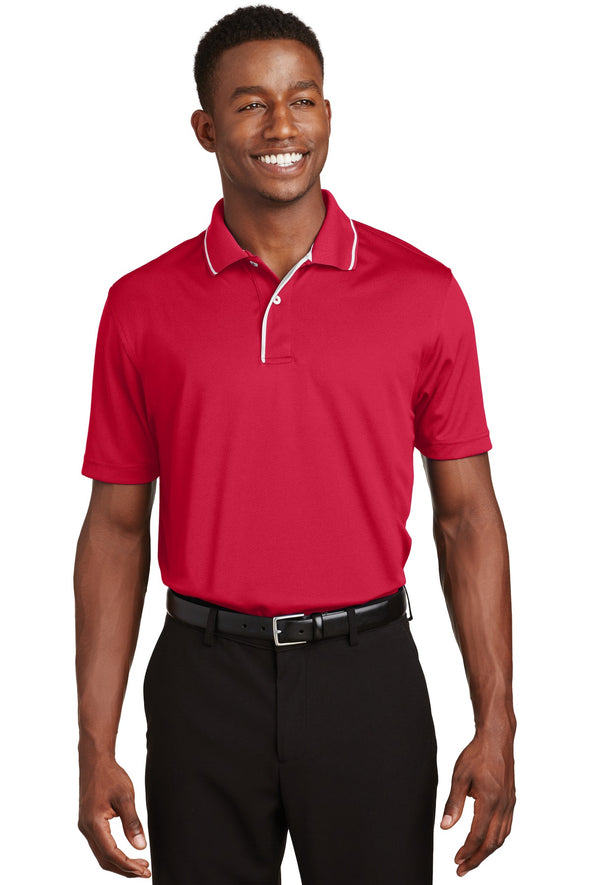 Sport-Tek Dri-Mesh Polo with Tipped Collar and Piping