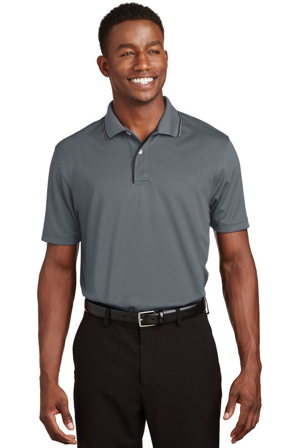 Sport-Tek Dri-Mesh Polo with Tipped Collar and Piping