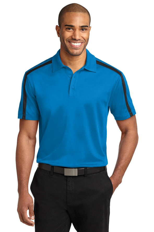 Port Authority Silk Touch Performance Colorblock Stripe Polo