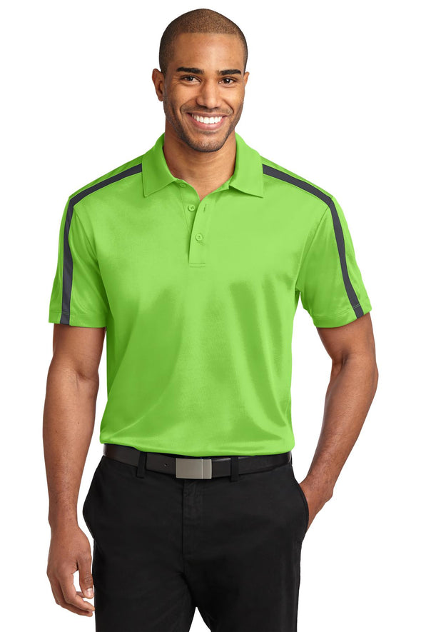 Port Authority Silk Touch Performance Colorblock Stripe Polo