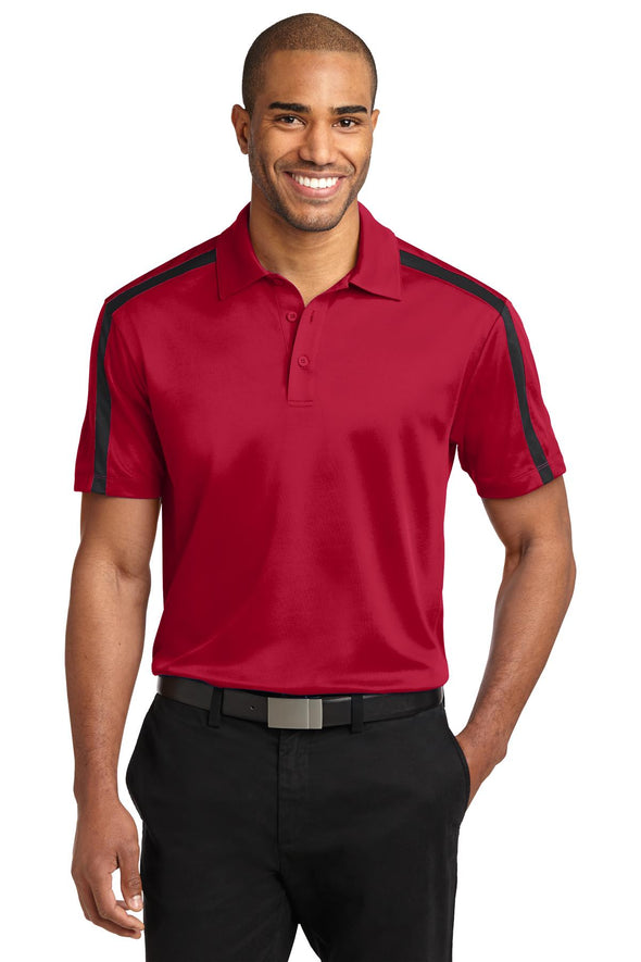 Port Authority Silk Touch Performance Colorblock Stripe Polo