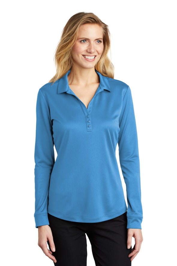 Port Authority Ladies Silk Touch Performance Long Sleeve Polo