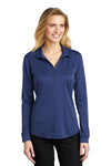 Port Authority Ladies Silk Touch Performance Long Sleeve Polo