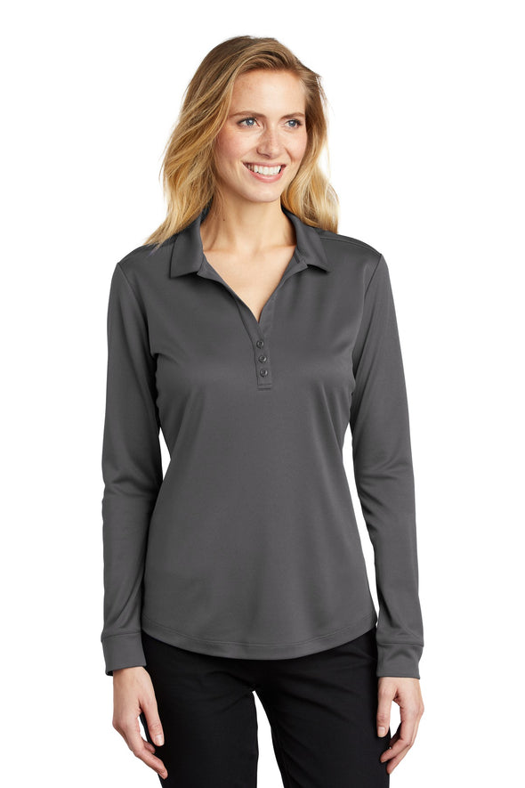 Port Authority Ladies Silk Touch Performance Long Sleeve Polo