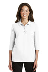 Port Authority Ladies Silk Touch 3/4-Sleeve Polo