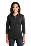 Port Authority Ladies 3/4-Sleeve Meridian Cotton Blend Polo
