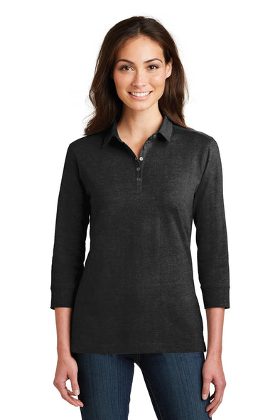 Port Authority Ladies 3/4-Sleeve Meridian Cotton Blend Polo