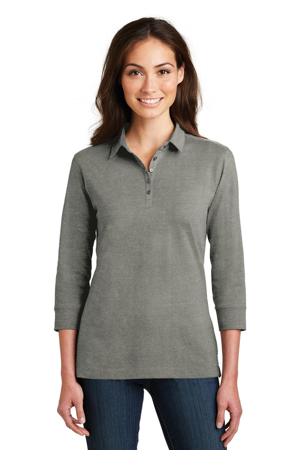 Port Authority Ladies 3/4-Sleeve Meridian Cotton Blend Polo