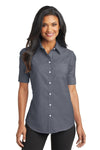 Port Authority Ladies Short Sleeve SuperPro Oxford Shirt