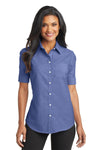 Port Authority Ladies Short Sleeve SuperPro Oxford Shirt