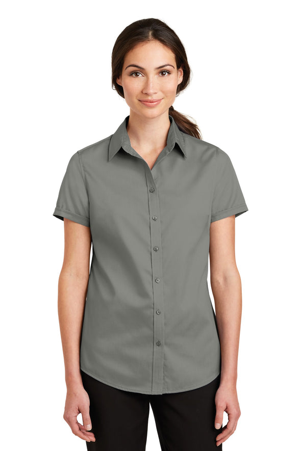 Port Authority Ladies Short Sleeve SuperPro Twill Shirt