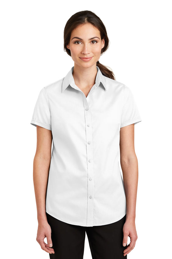 Port Authority Ladies Short Sleeve SuperPro Twill Shirt