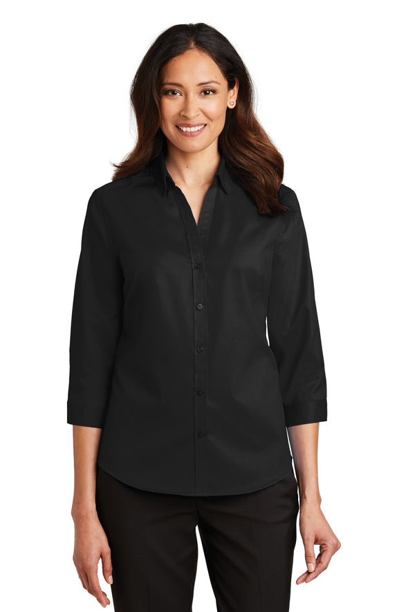 Port Authority Ladies 3/4-Sleeve SuperPro Twill Shirt