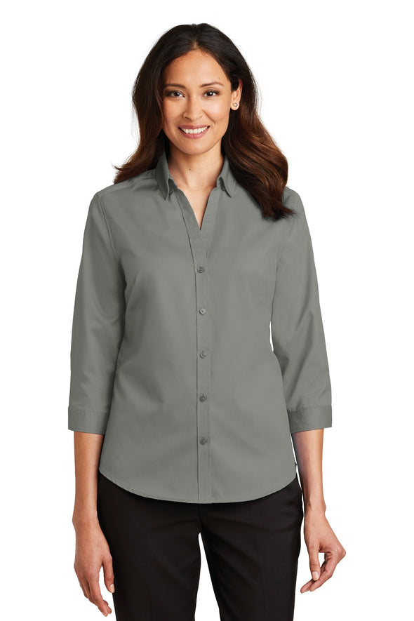 Port Authority Ladies 3/4-Sleeve SuperPro Twill Shirt