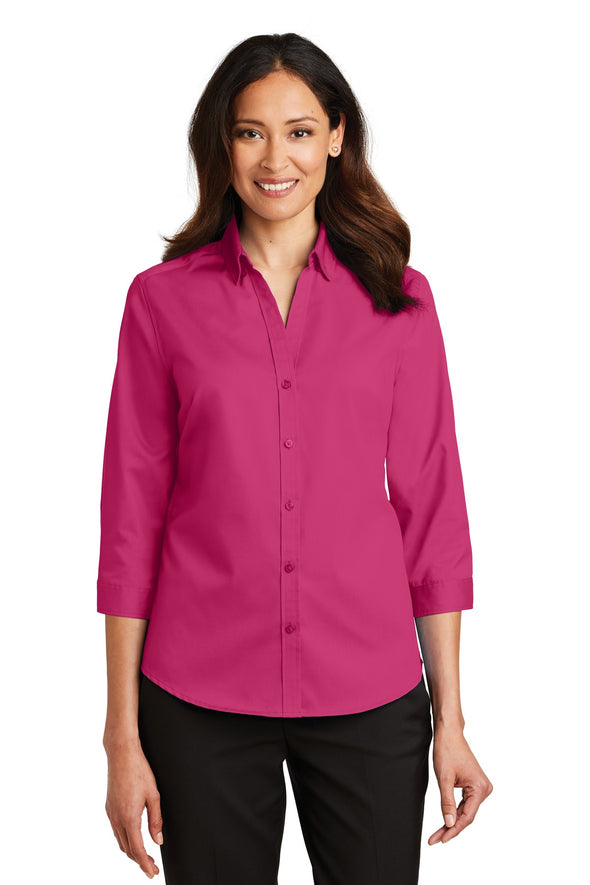 Port Authority Ladies 3/4-Sleeve SuperPro Twill Shirt