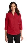 Port Authority Ladies 3/4-Sleeve SuperPro Twill Shirt