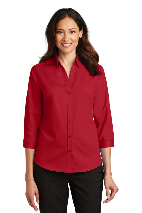 Port Authority Ladies 3/4-Sleeve SuperPro Twill Shirt