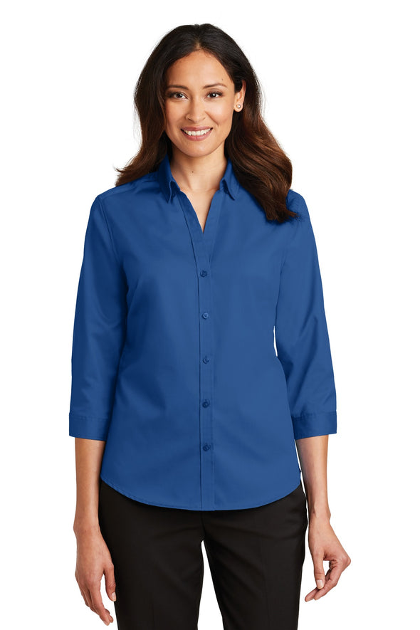 Port Authority Ladies 3/4-Sleeve SuperPro Twill Shirt