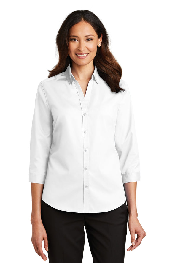 Port Authority Ladies 3/4-Sleeve SuperPro Twill Shirt