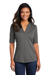 Port Authority Ladies Stretch Heather Open Neck Top