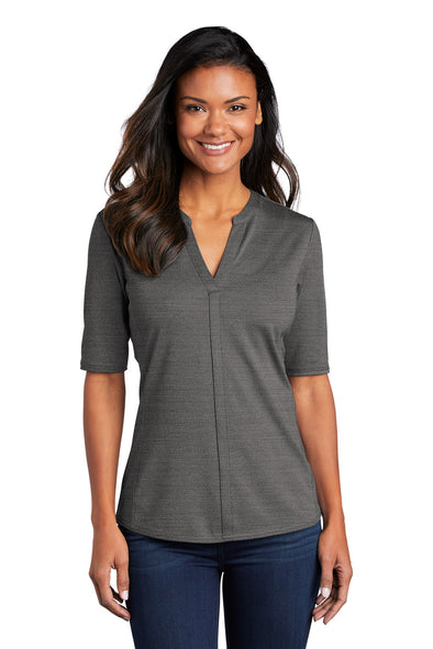 Port Authority Ladies Stretch Heather Open Neck Top