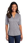 Port Authority Ladies Stretch Heather Open Neck Top