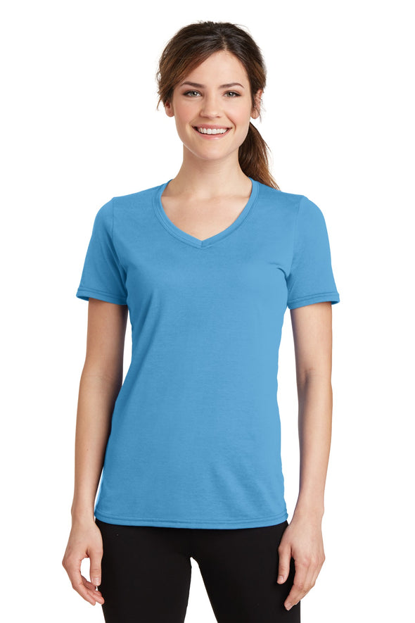 Port & Company Ladies Performance Blend V-Neck Tee