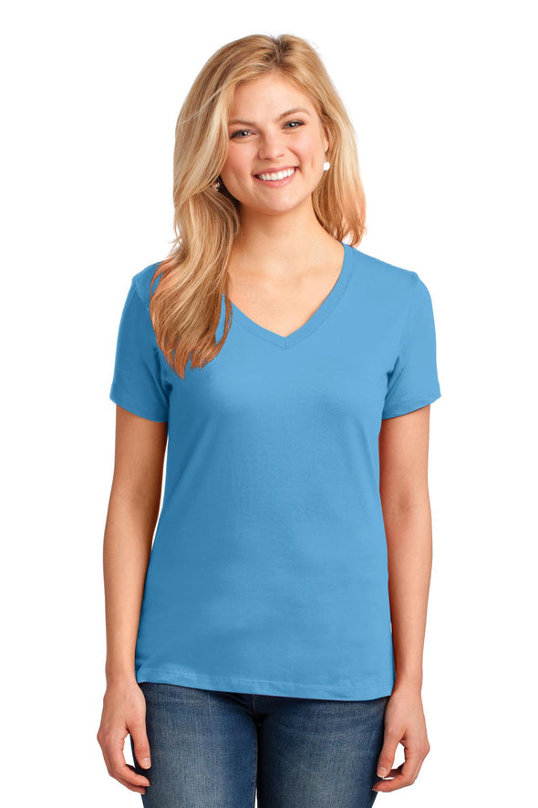 Port & Company Ladies Core Cotton V-Neck Tee