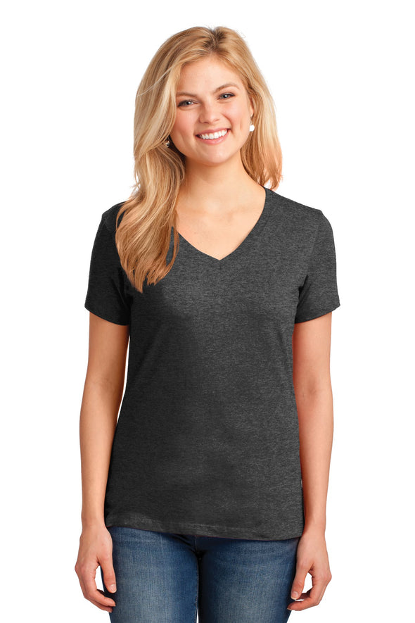 Port & Company Ladies Core Cotton V-Neck Tee