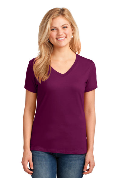 Port & Company Ladies Core Cotton V-Neck Tee