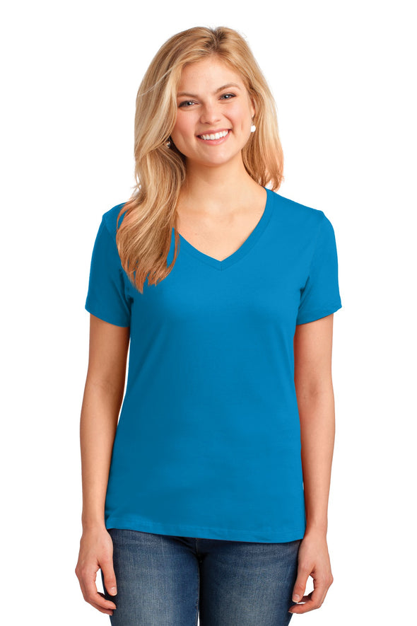 Port & Company Ladies Core Cotton V-Neck Tee