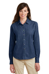 Port & Company Ladies Long Sleeve Value Denim Shirt