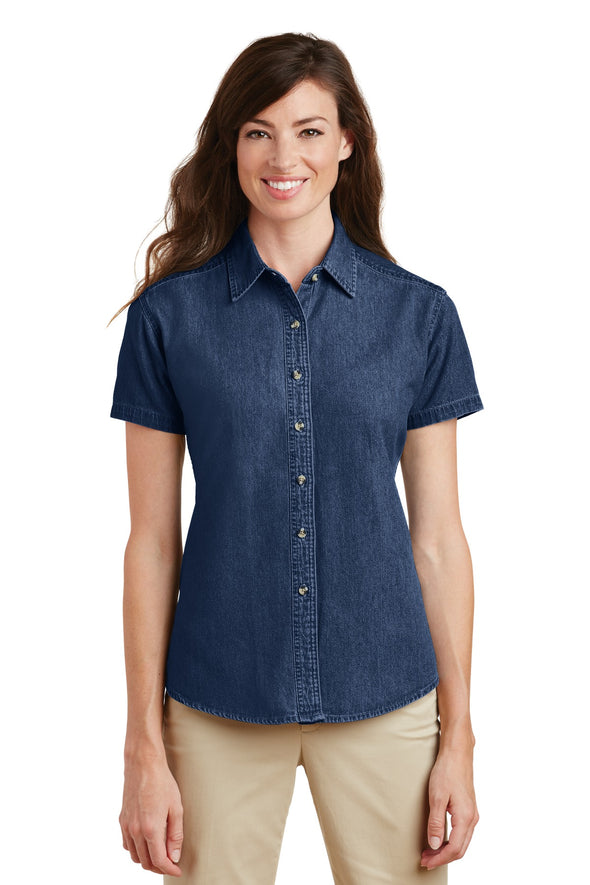 Port & Company Ladies Short Sleeve Value Denim Shirt
