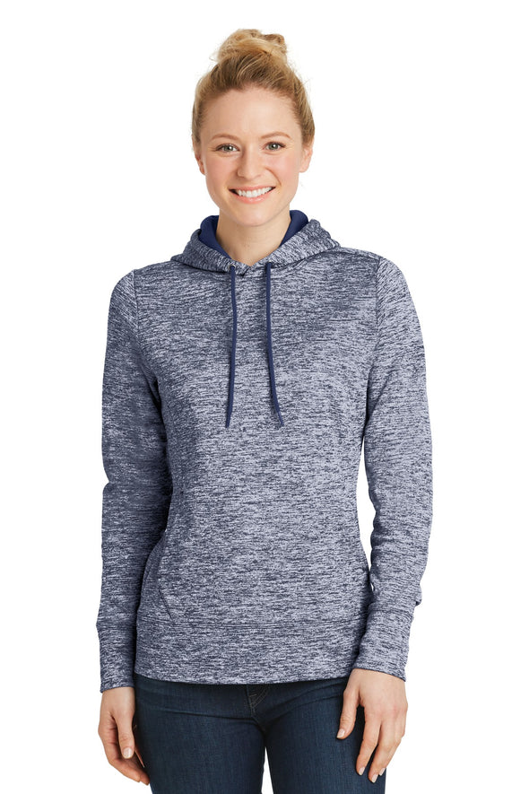 Sport-Tek Ladies PosiCharge Electric Heather Fleece Hooded Pullover