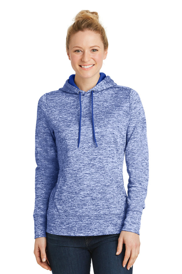 Sport-Tek Ladies PosiCharge Electric Heather Fleece Hooded Pullover